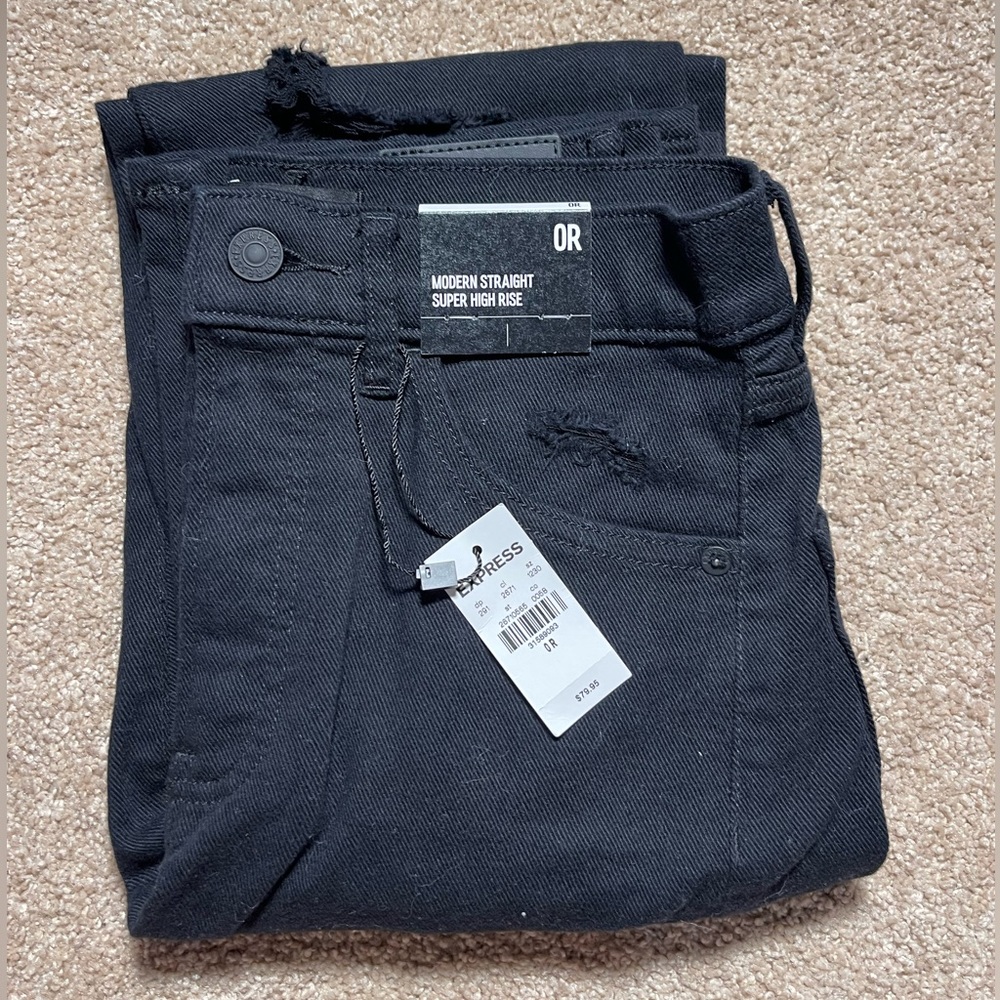 Express straight high rise jeans modern